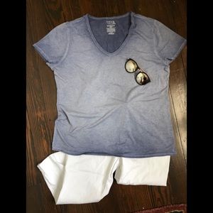 Chambray Blue Short sleeve Shirt! XL